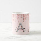 Mug parties scintillant rose or rousse gouttes monogra (Centre)
