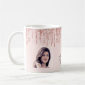 Mug parties scintillant rose or rousse gouttes monogra (Gauche)