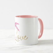 Mug Parties scintillant rose Palm Tree Gold Love (Devant droit)