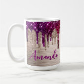 Mug Parties scintillant rose rouge mignonne moderne Dr (Gauche)