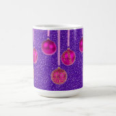 Mug Parties scintillant rose violet Joyeux Noël Bauble (Centre)