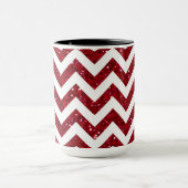 Mug Parties scintillant rouge foncé Chevron Motif (Centre)