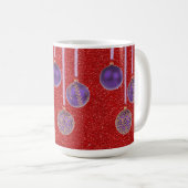 Mug Parties scintillant rouge violet Joyeux Noël Baubl (Devant droit)