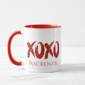 Mug Parties scintillant rouge XOXO | Glam Brushstroke (Gauche)