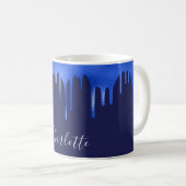 Mug Parties scintillant royale bleue de la Marine gout (Devant droit)