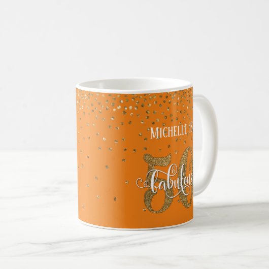 Mug Parties scintillant & Script 50 & Fabulous Over Or (Devant droit)