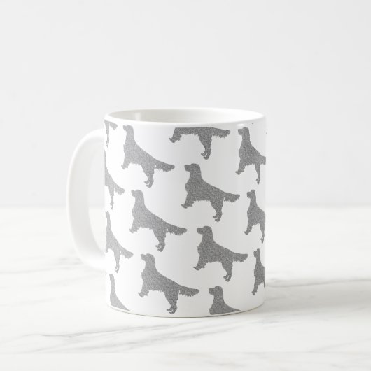 Mug Parties scintillant Silver Golden Retriever Motif (Devant gauche)