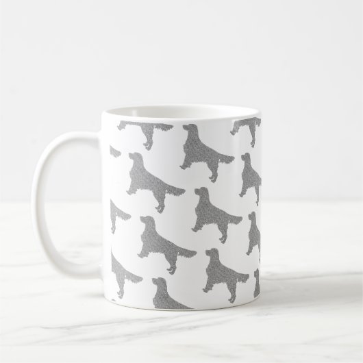 Mug Parties scintillant Silver Golden Retriever Motif (Gauche)