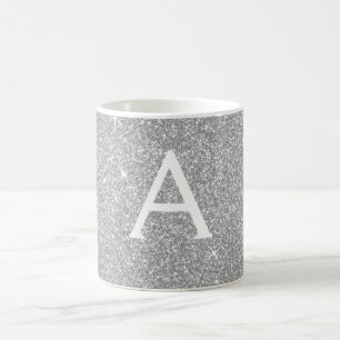 Mug Parties scintillant Silver Sparkle de luxe Nom du