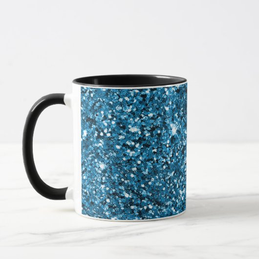 Mug Parties scintillant turquoise (Gauche)