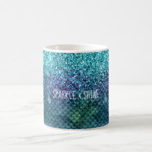 Mug Parties scintillant Turquoise d'étincelle de sirèn