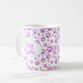 Mug Parties scintillant violet  Chien maman Empreintes (Devant gauche)