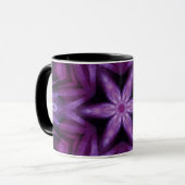 Mug Parties scintillant violette Coeur et Fleur Motif  (Devant gauche)