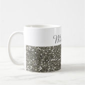 Mug Parties scintillantes argentées Shimmery mon nom (Gauche)