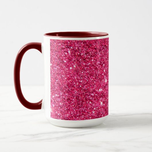 Mug Parties scintillantes de roses indien de charme (Gauche)