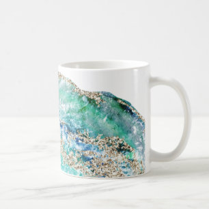 Mug Parties scintillantes d'or de roche de Geode