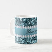 Mug Parties scintillantes et diamants assez bleus de (Devant gauche)