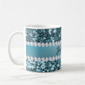 Mug Parties scintillantes et diamants assez bleus de (Gauche)