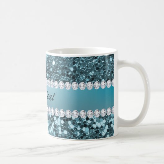 Mug Parties scintillantes et diamants assez bleus de (Droite)