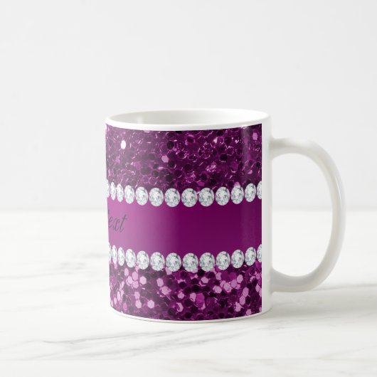 Mug Parties scintillantes et diamants pourpres de Faux (Droite)