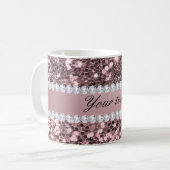 Mug Parties scintillantes et diamants roses à la mode (Devant gauche)