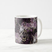 Mug Parties scintillantes pourpres d'or de roses de (Devant droit)