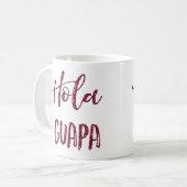 Mug Parties scintillantes roses Hola Guapa (Devant gauche)