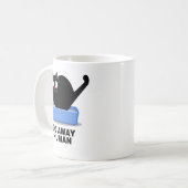 Mug Partir Humain Drôle Mignonne Chat Noir Déteste Hum (Devant gauche)