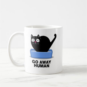 Mug Partir Humain Drôle Mignonne Chat Noir Déteste Hum
