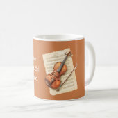 Mug Partition de musique pour violon (Devant droit)