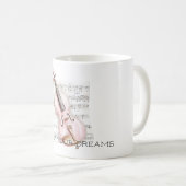 Mug Partition de violon rose (Devant droit)
