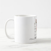 Mug Partition de violon rose (Gauche)