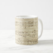 Mug Partition sur parchemin manuscrite en encre (Devant droit)
