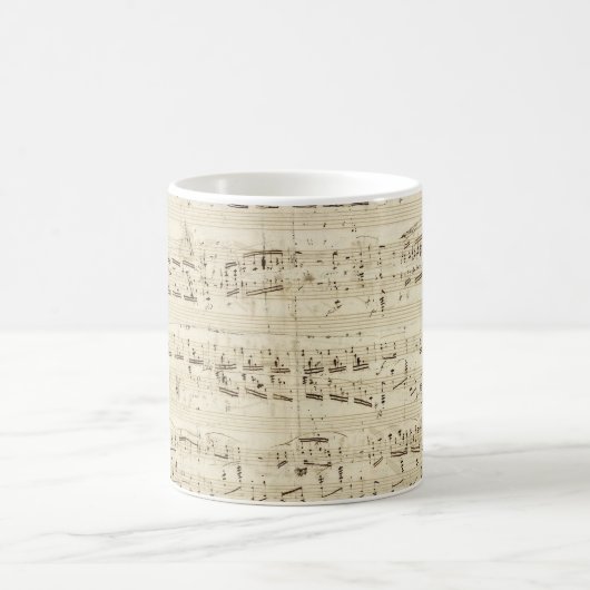Mug Partition sur parchemin manuscrite en encre (Centre)