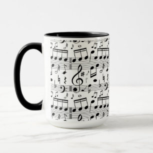 Mug Partitions de musique amusantes Notes d'art de mus