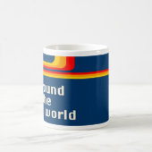 Mug partout dans le monde avion rayures rétro (Centre)