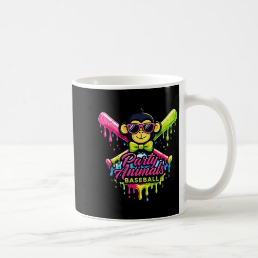 Mug Party animals baseball funny monkey  (Droite)