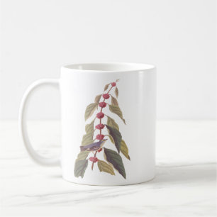 Mug Paruline bleu-vert d'Audubon avec mûrier rose