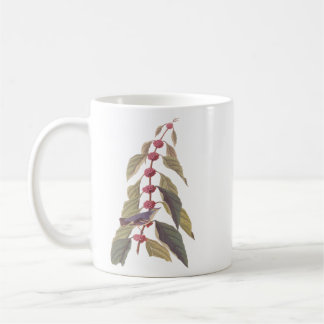 Mug Paruline bleu-vert d'Audubon avec mûrier rose