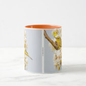 Mug Paruline orangée au milieu des fleurs de cerisiers (Centre)