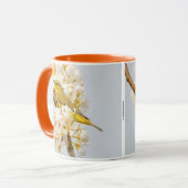 Mug Paruline orangée au milieu des fleurs de cerisiers (Devant gauche)