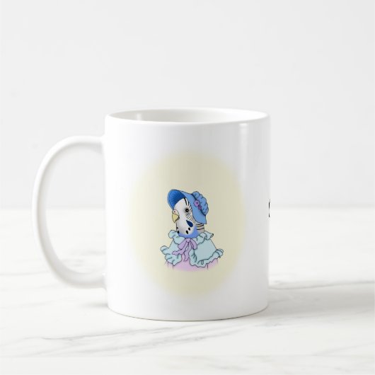 Mug Parure Budgie bleue sur mesure Bonnet Cute Budgie (Gauche)