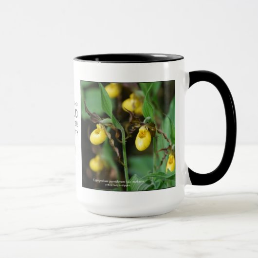 Mug Parviflorum de Cypripedium, dame-pantoufle jaune (Droite)