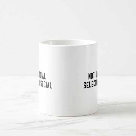 Mug Pas Antisocial Sélectivement Social Citation Cup (Centre)