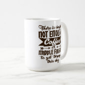 Mug Pas assez de typographie de café (Devant droit)