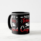 Mug Pas aujourd'hui Cupidé Drôle Saint Valentin (Devant gauche)