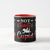 Mug Pas aujourd'hui Cupidé Drôle Saint Valentin (Centre)