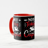 Mug Pas aujourd'hui Cupidé Drôle Saint Valentin (Devant gauche)