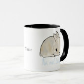 Mug Pas aujourd'hui, lapin (Devant droit)