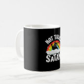 Mug Pas aujourd'hui Satan Chat Arc-en-ciel Goth Jésus (Devant gauche)